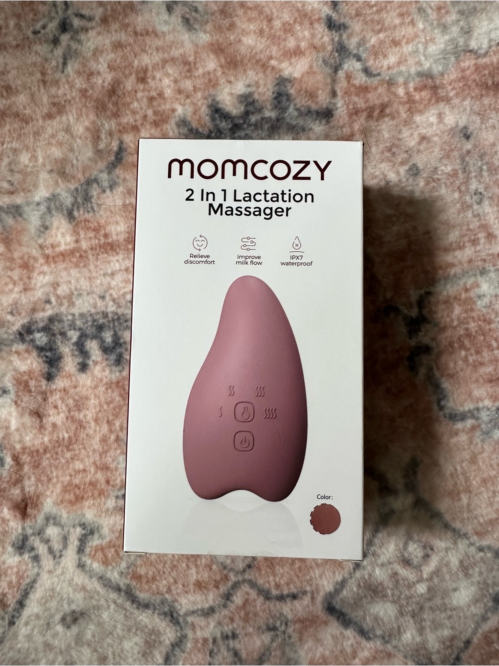 momcozy 2-in-1 Lactation Massager - Dusty Rose